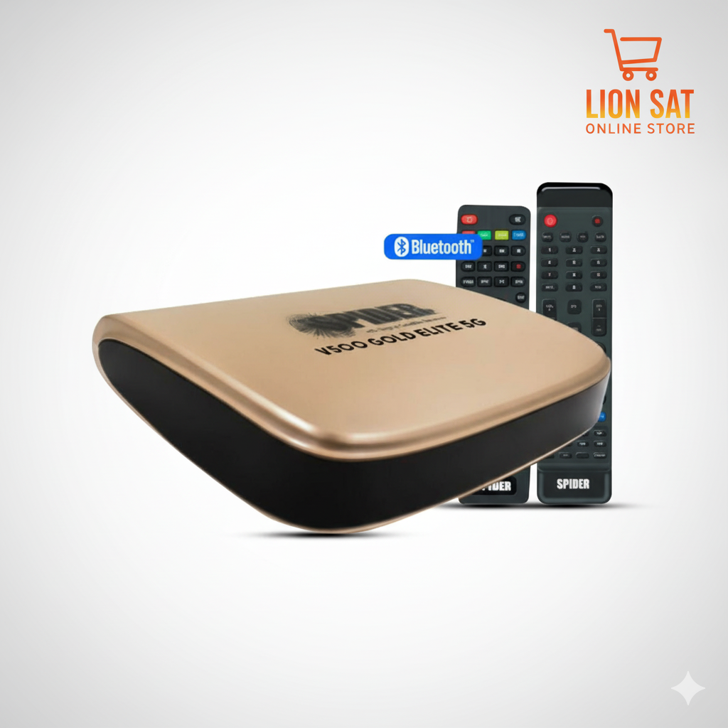Spider V500 Gold Elite 5G | ريسيفر سبايدر بدعم 4K وبلوتوث وأ