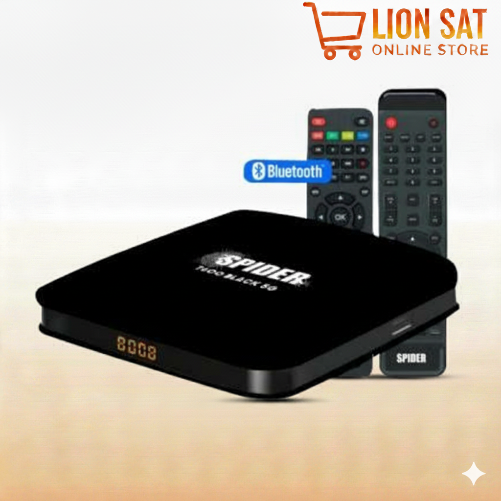 رسيفر Spider 2000 Black 5G | أداء عالي مع دعم بلوتوث و HDMI