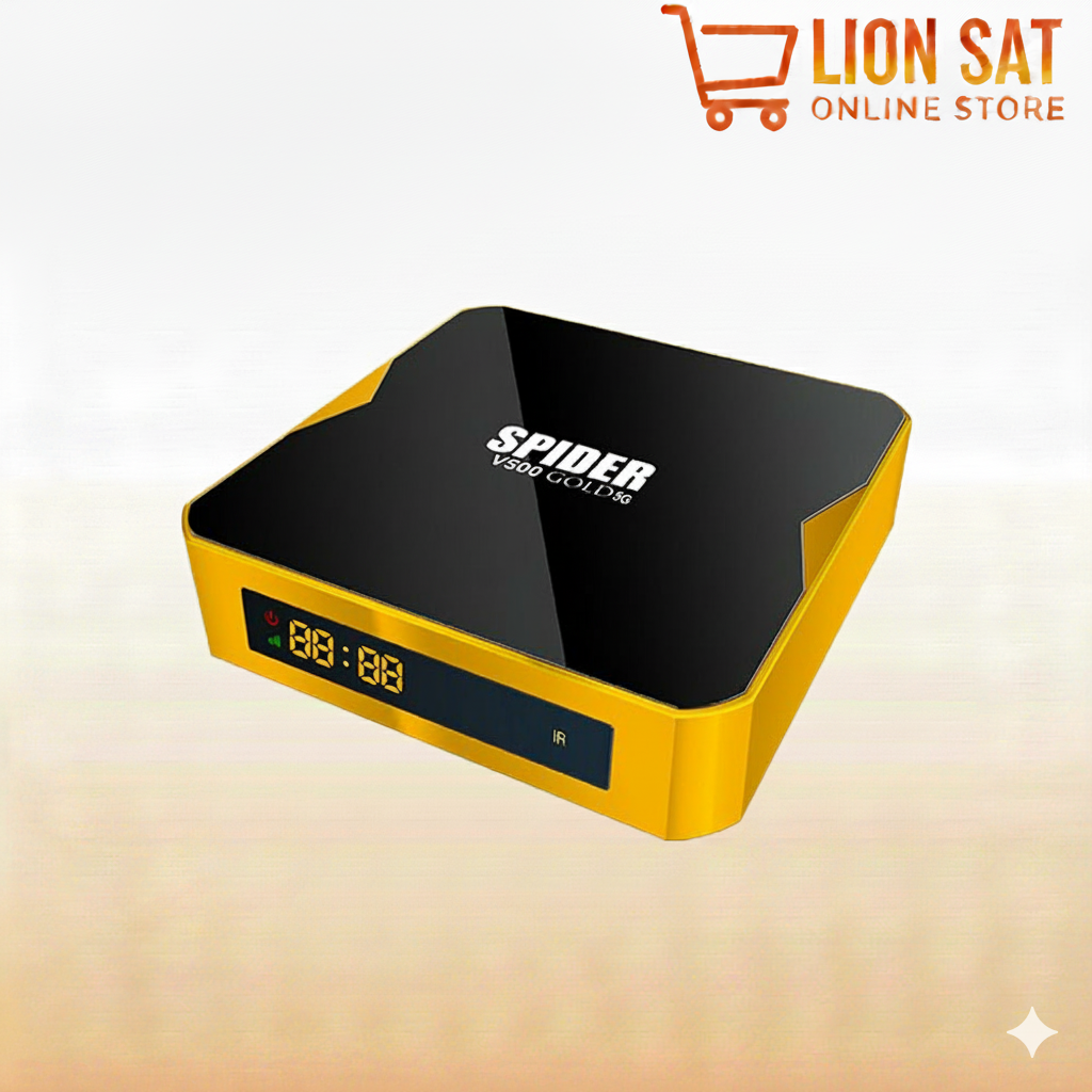 Spider V500 Gold 5G – أحدث ريسيفر سبايدر مع دعم 5G وجودة صور